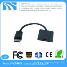 2015 HDMI a dp convertidor de cable muestra macho a HDMI adaptador hembra